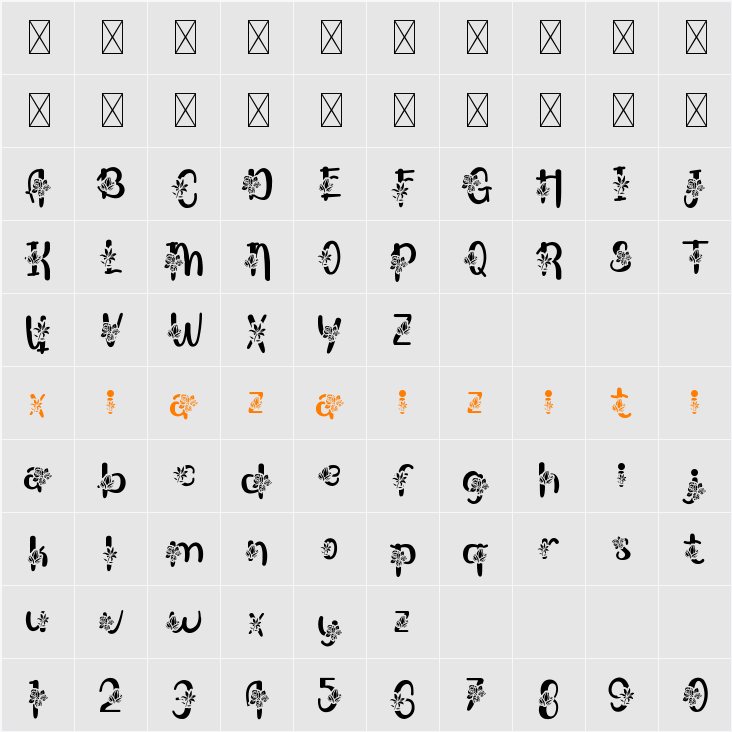 Green Ecosystem Two 字符映射表