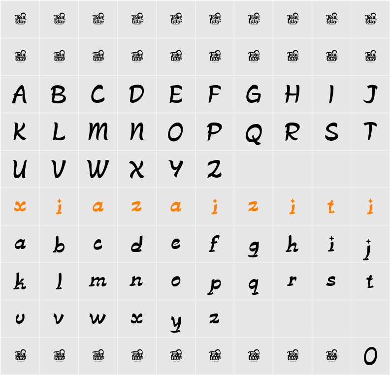 Hunosai Trial 字符映射表
