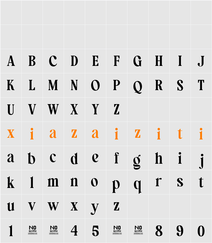 Manshera Romika 字符映射表