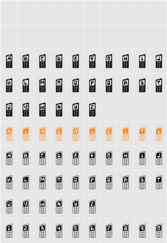Hola Mota 3D 2 字符映射表