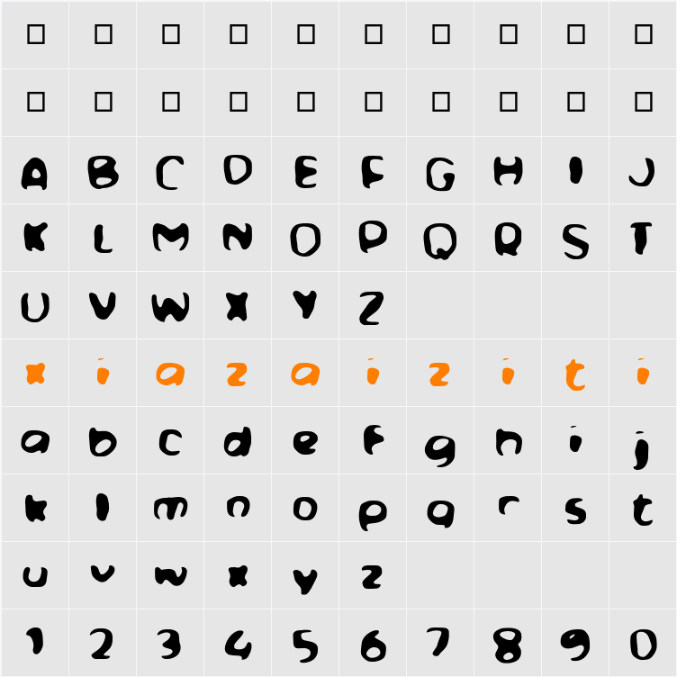 L Lenoz 字符映射表