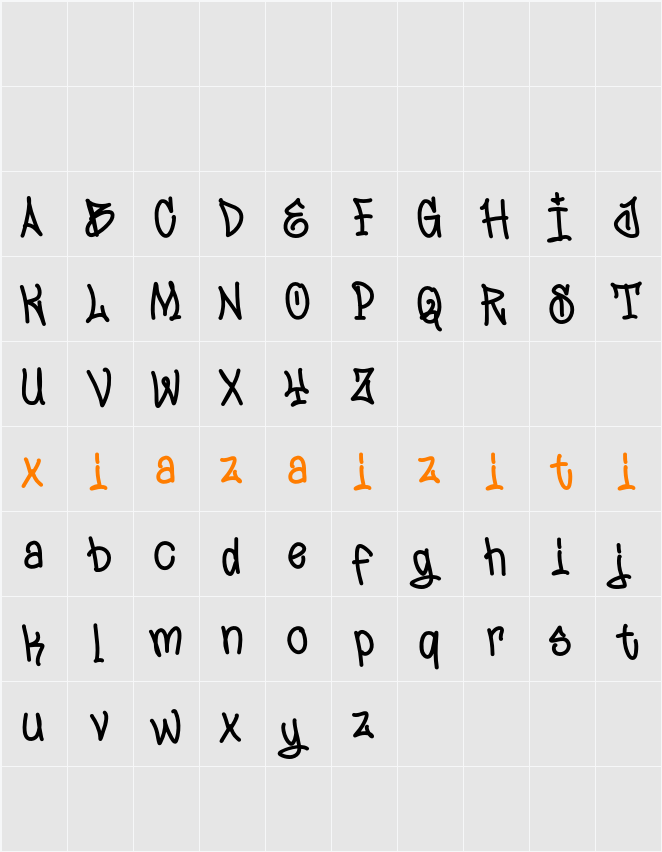 Jumpis Graffiti 字符映射表