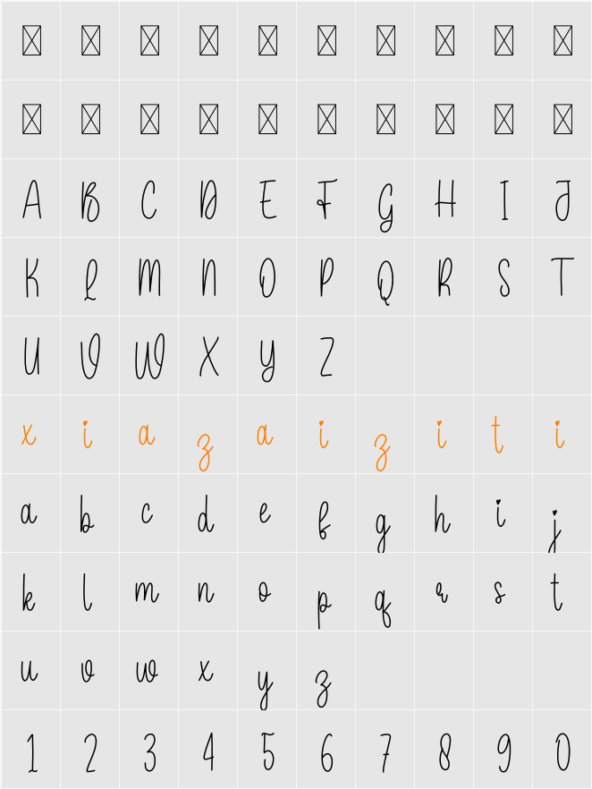 Kiddy 字符映射表