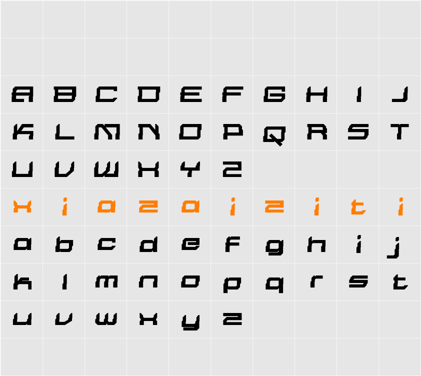 Guinsa Demo 字符映射表