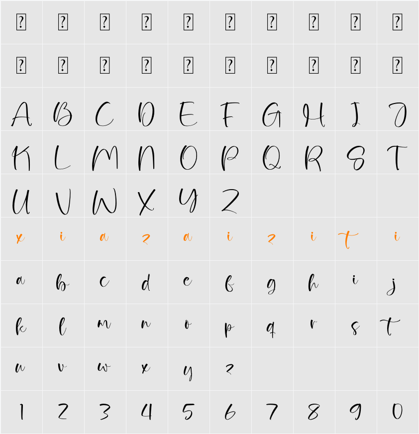 Homellyst 字符映射表