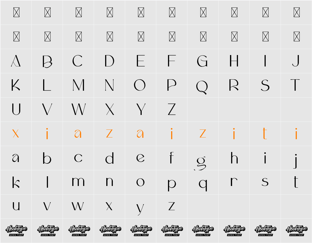 Great Memories Demo 字符映射表