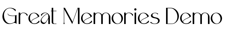 Great Memories Demo 字体预览图