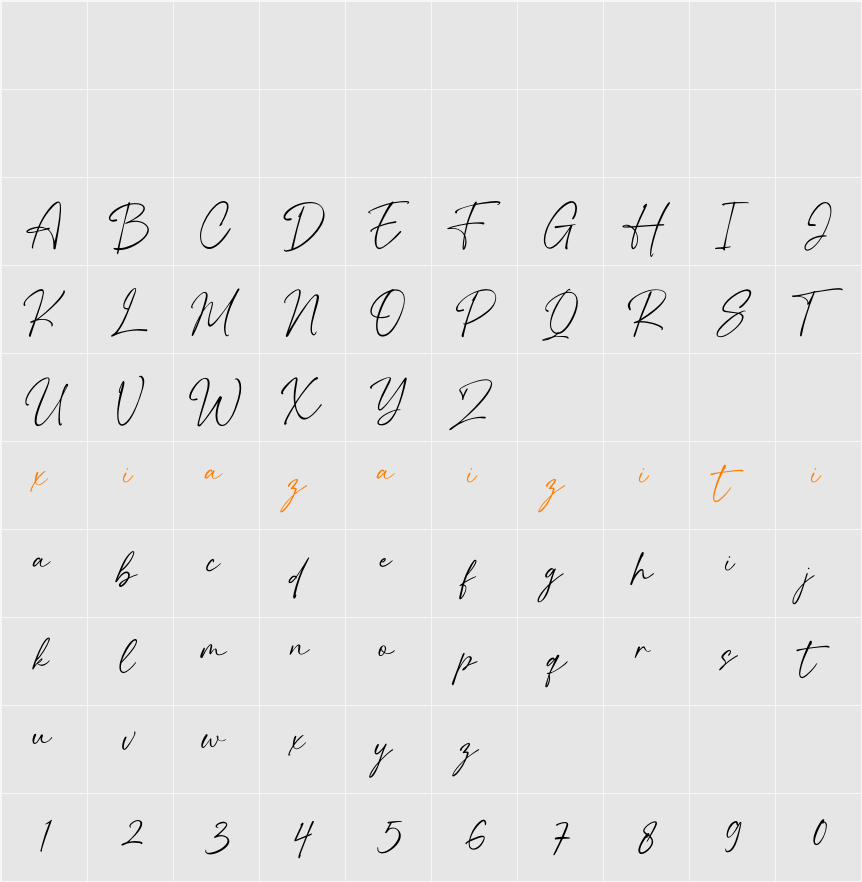 Hamiston Signature 字符映射表