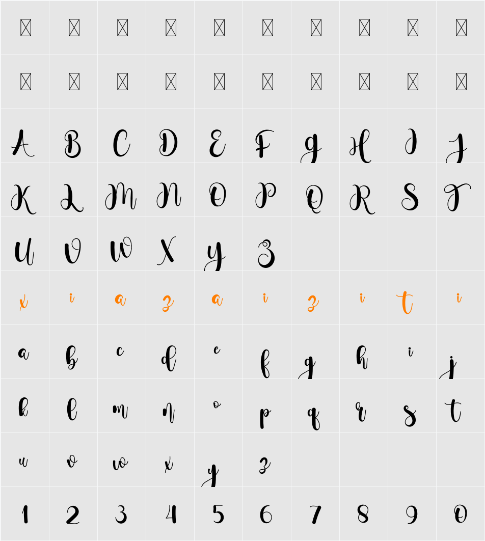 Inside Mistery 字符映射表