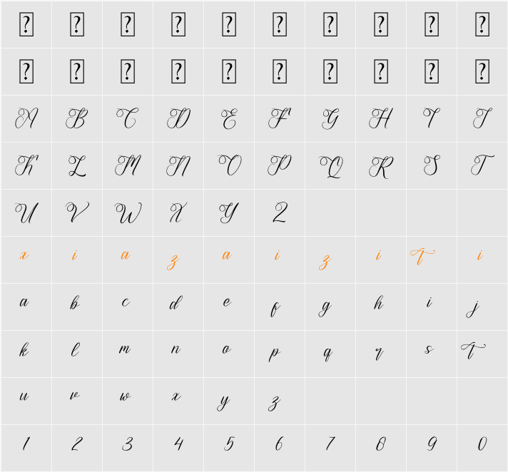 Havelina Renatiwy 字符映射表