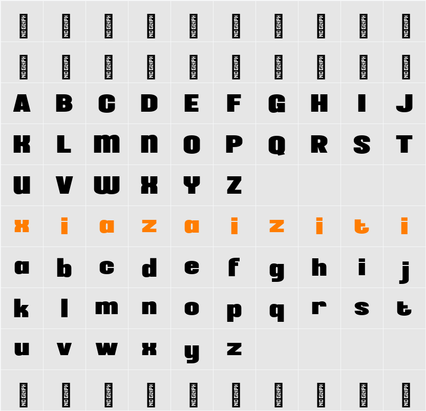 Kemio Expanded 字符映射表