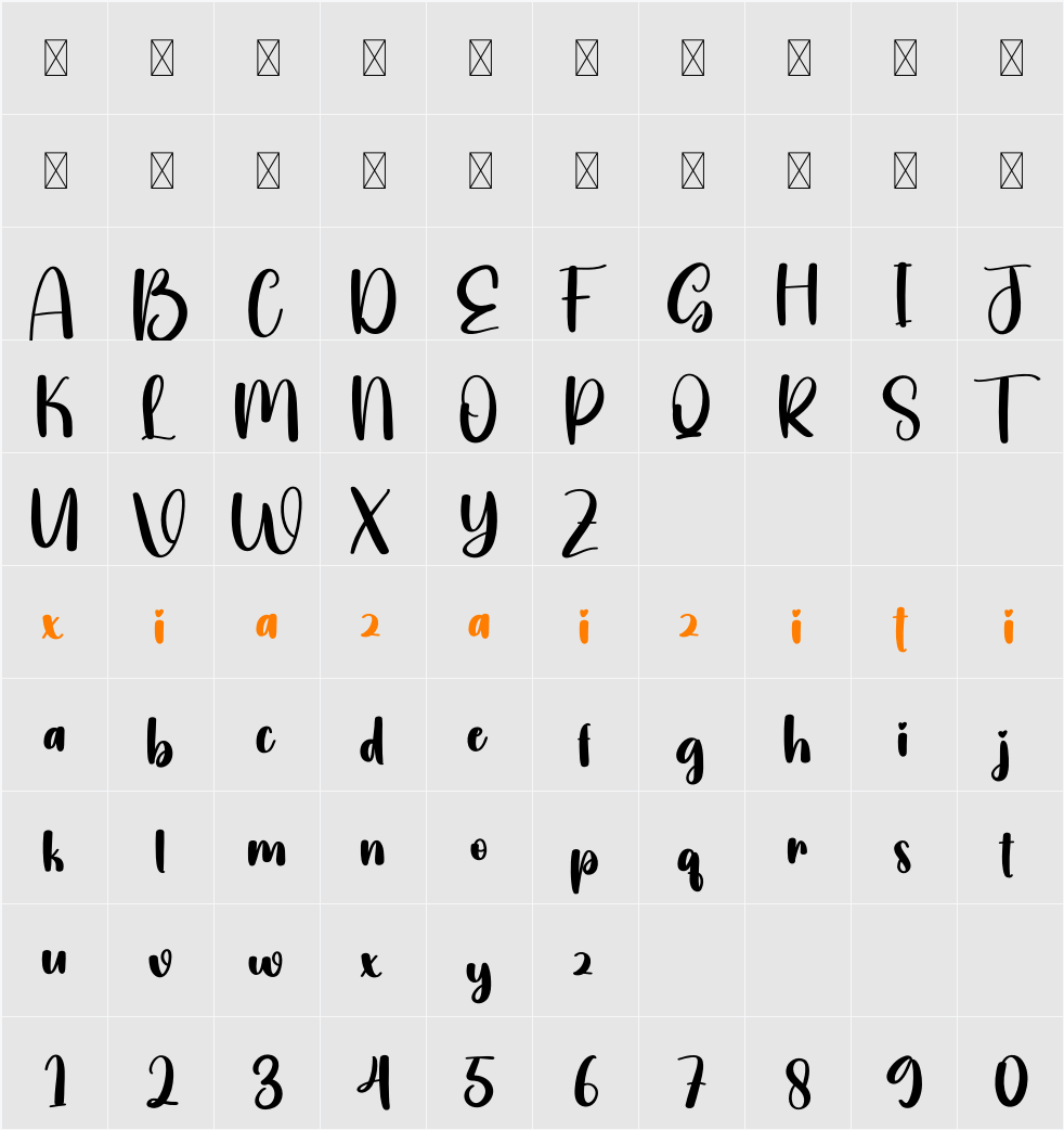 Graphics 字符映射表