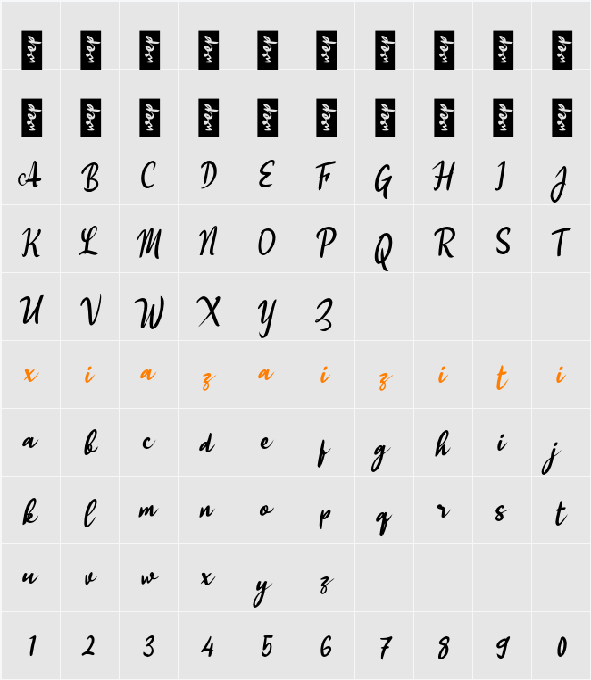 K Kita Kembali 字符映射表