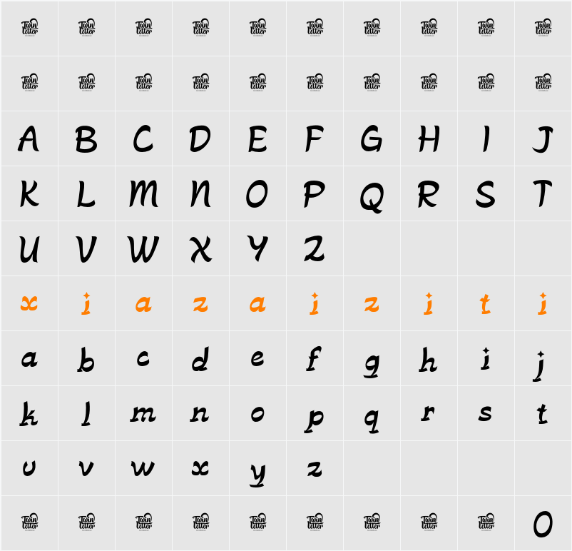 Hunosai Trial 字符映射表