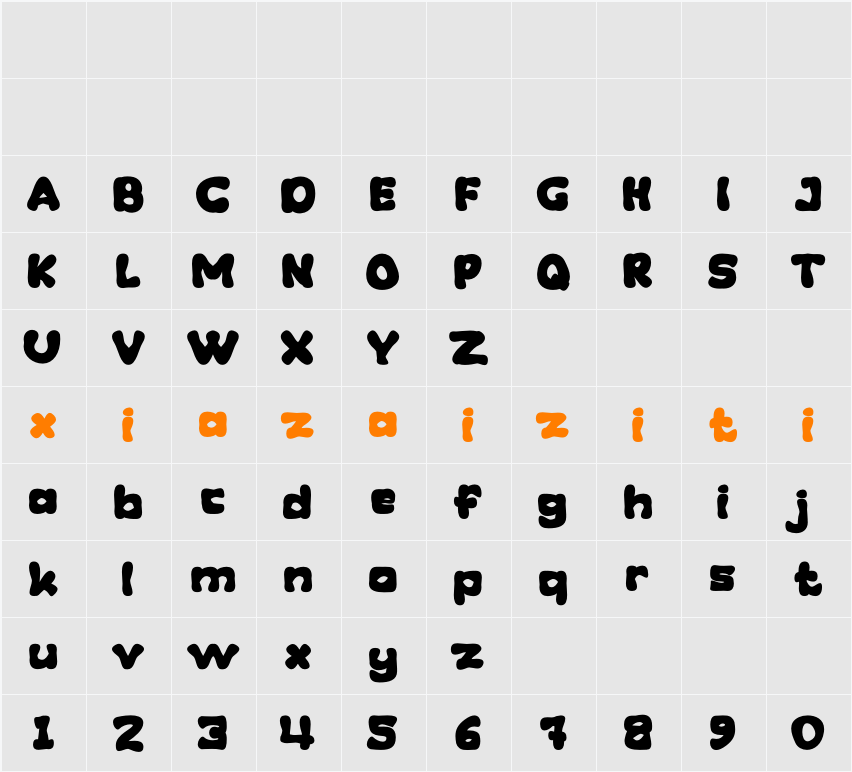 Kuraci Retro 字符映射表