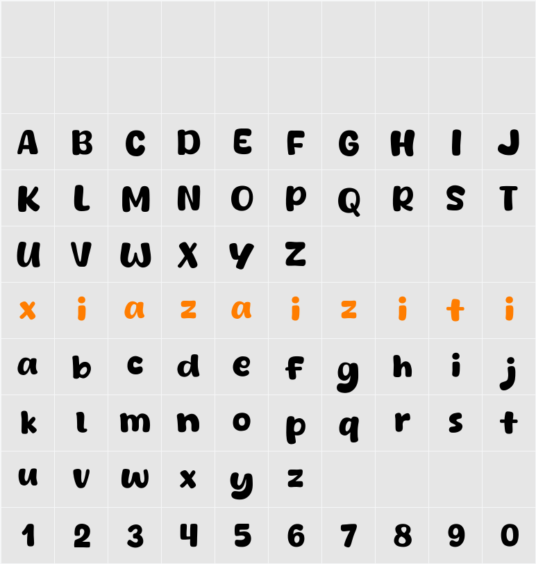 Honey Crepes 字符映射表