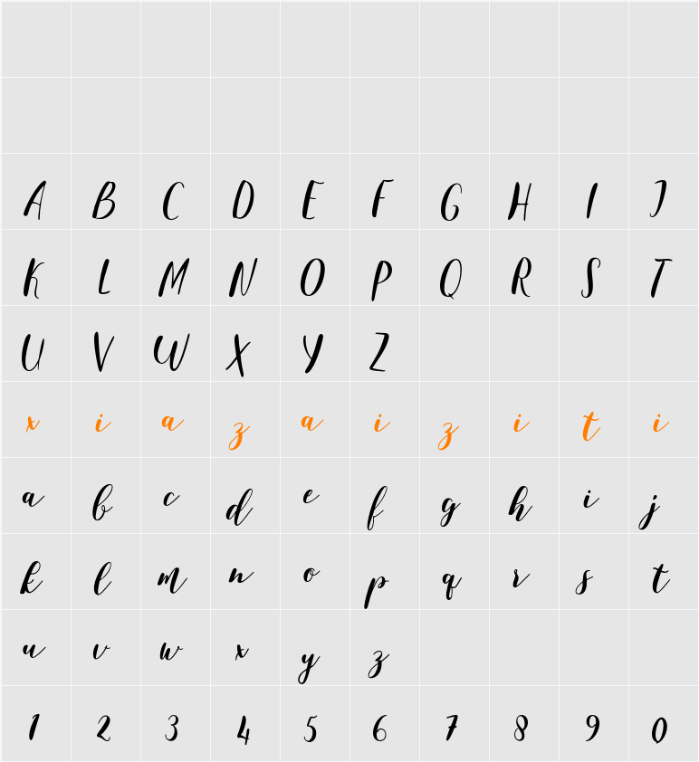 Malicute Script 字符映射表