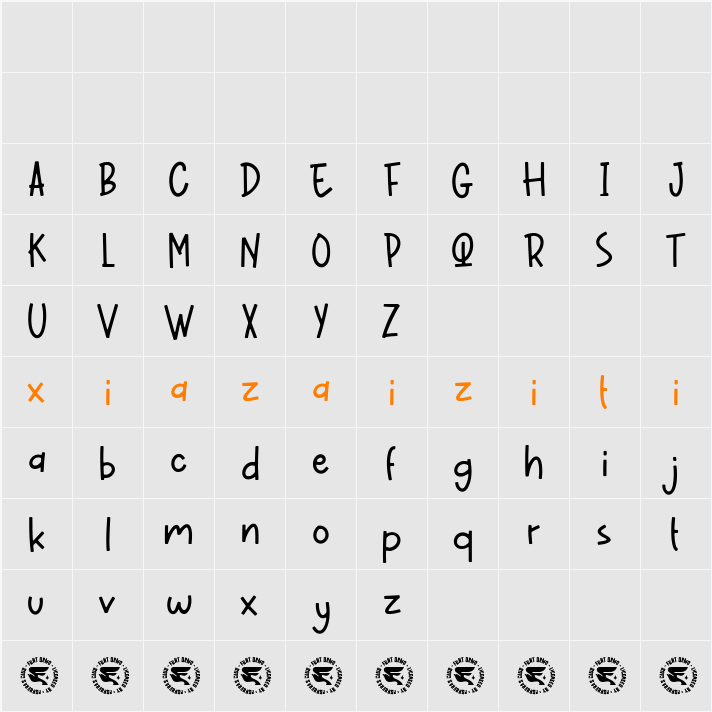 Lucky Yellow Demo 字符映射表