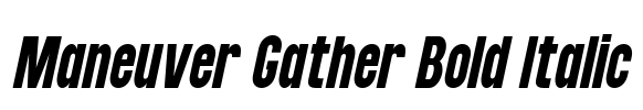 Maneuver Gather Bold Italic