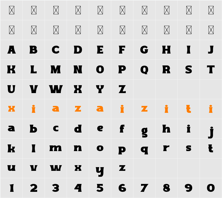 Holy Golden 字符映射表