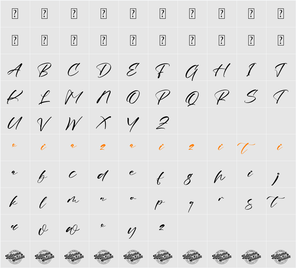 Magnotus Bractea DEMO VERSION 字符映射表