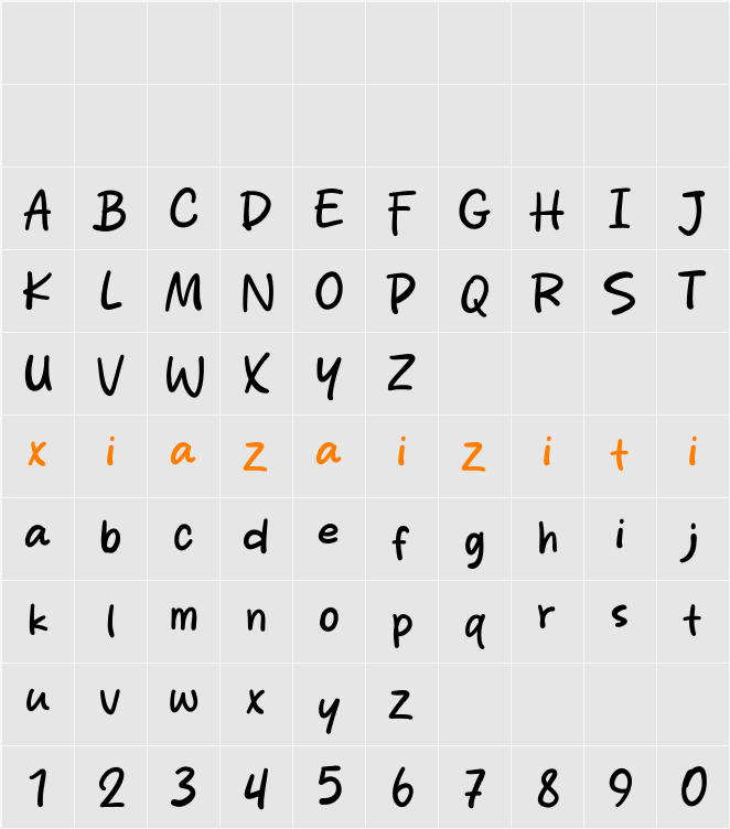 Kids Year 字符映射表