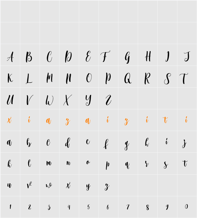 Hollistic 字符映射表