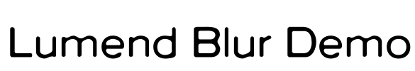 Lumend Blur Demo