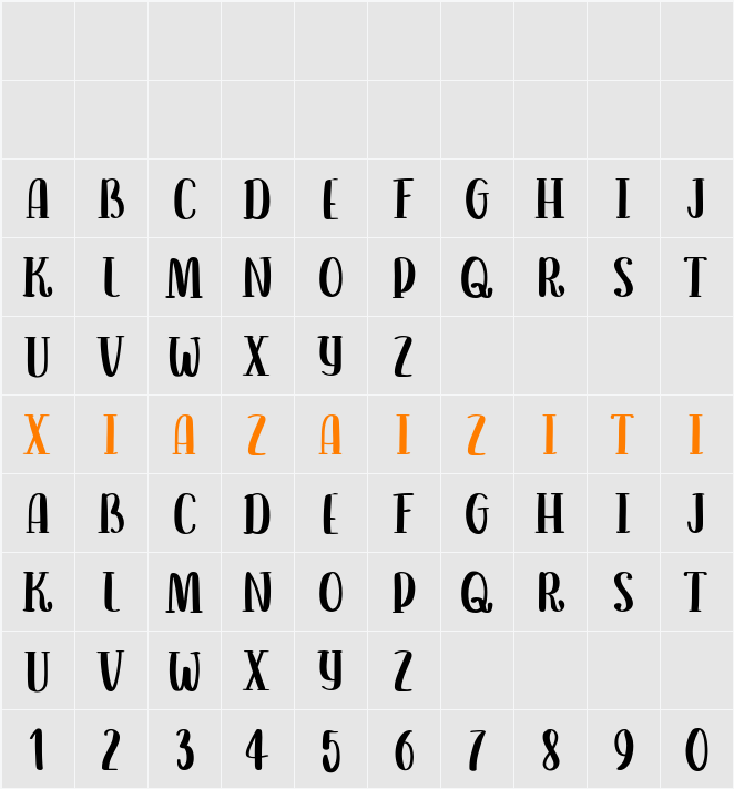 Lucky Cider 字符映射表