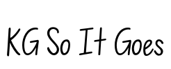 KG So It Goes 字体预览图