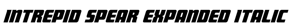 Intrepid Spear Expanded Italic