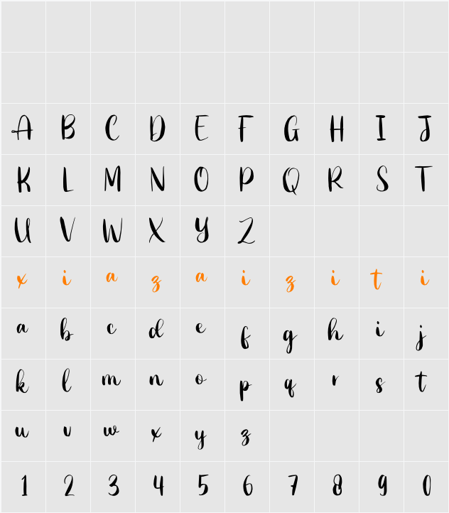 Inkslap 字符映射表