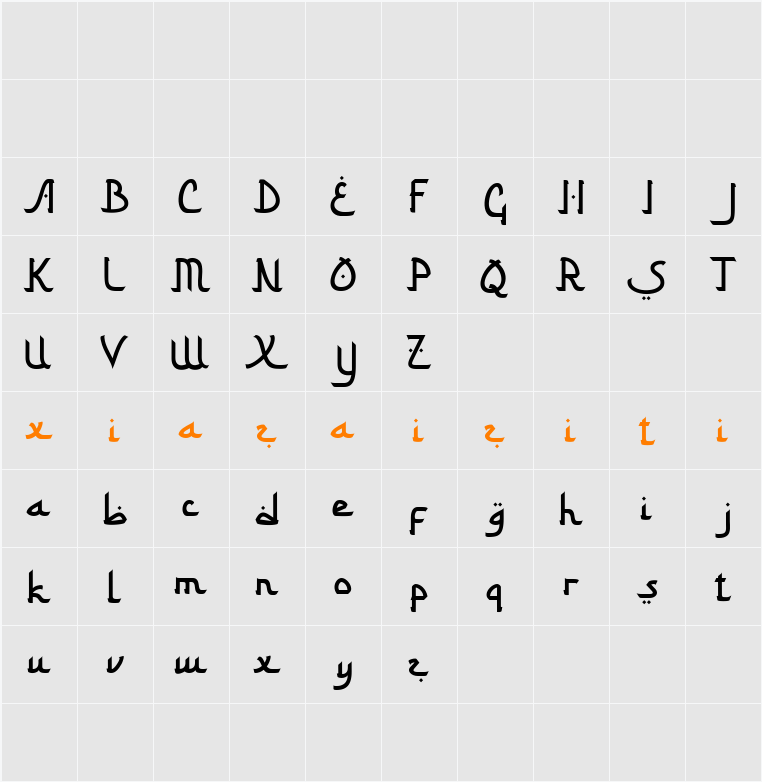 Khalid 字符映射表