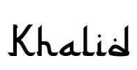 Khalid 字体预览图
