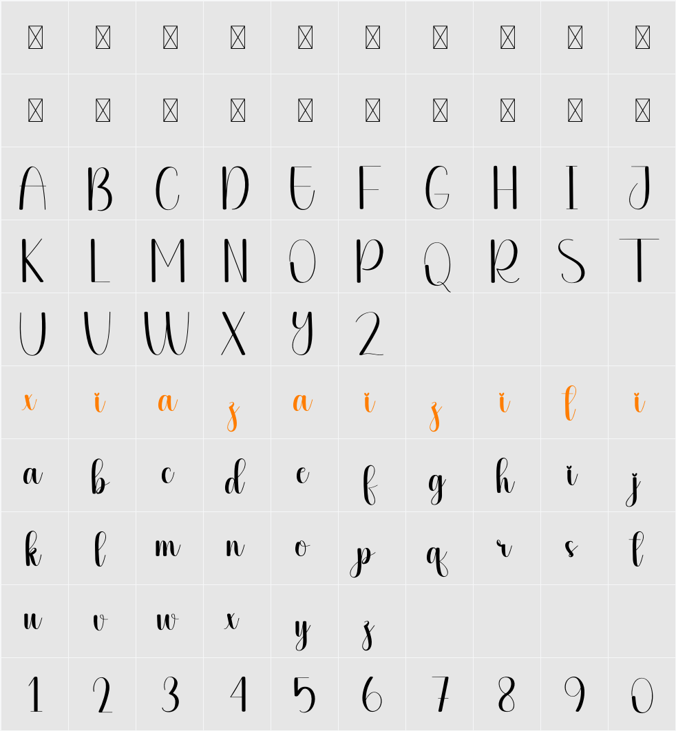 Hearty 字符映射表