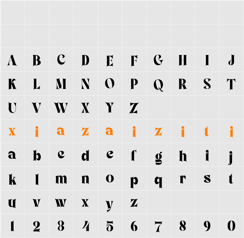 Love Casual 字符映射表