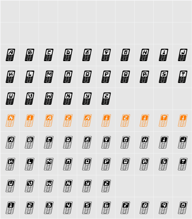 Hola Mota Expanded Italic 字符映射表