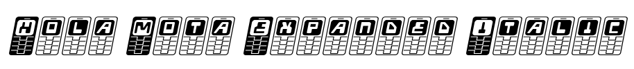 Hola Mota Expanded Italic