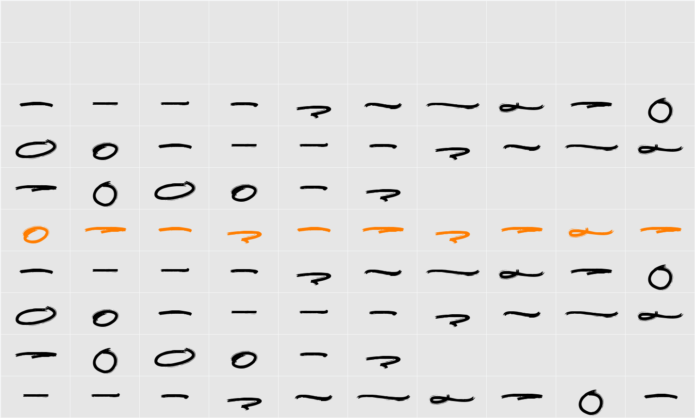 Jorgey Swash 字符映射表