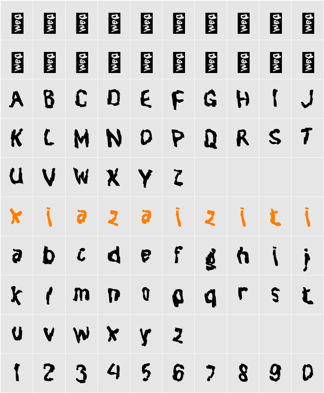 K Kresa 字符映射表