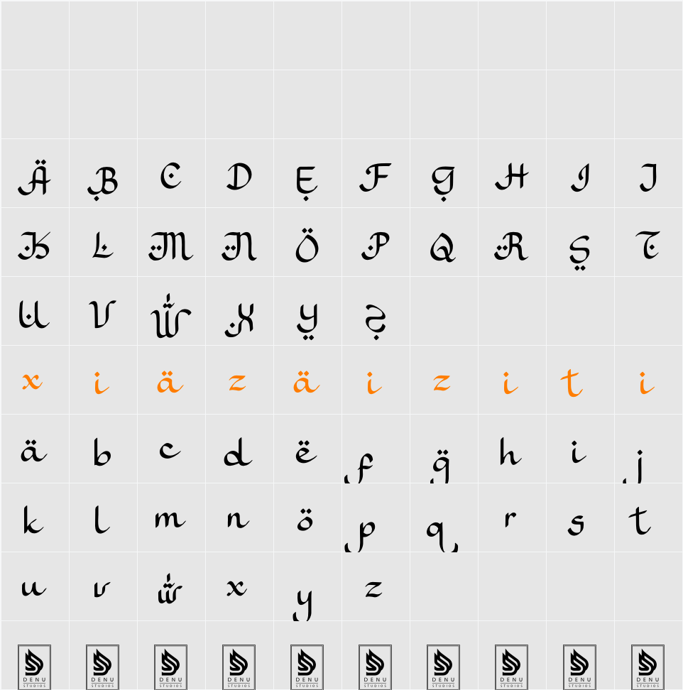 Kafillah 字符映射表