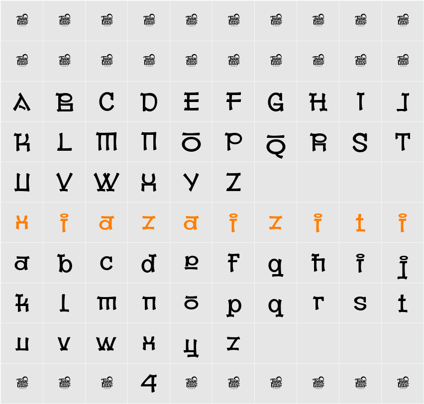 Jonyock Trial 字符映射表