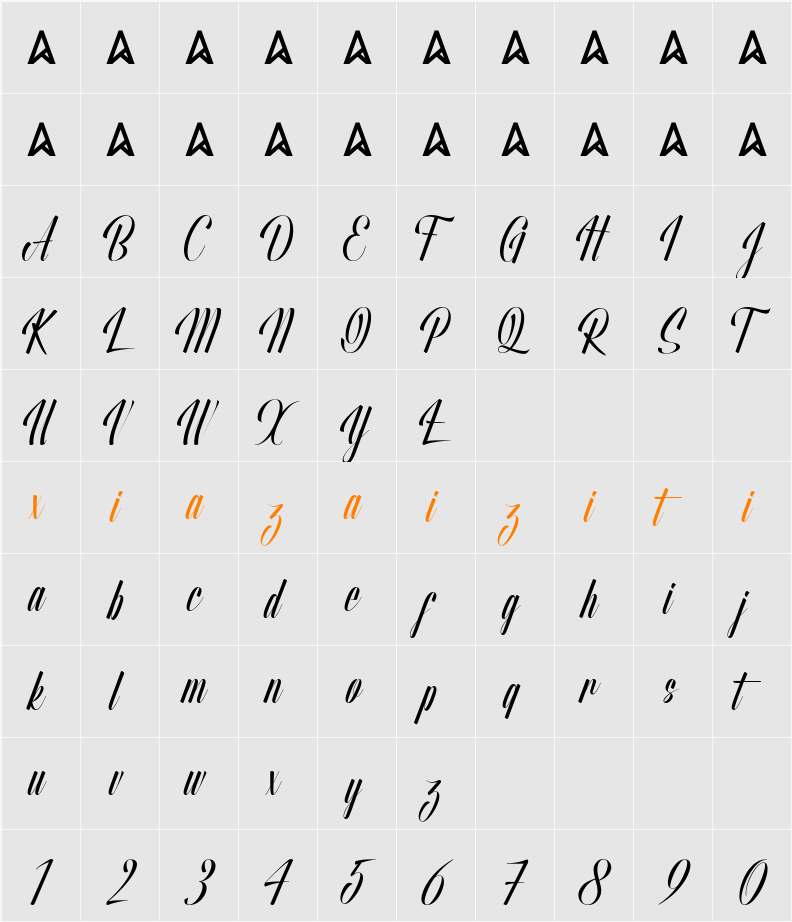 Handbridge 字符映射表