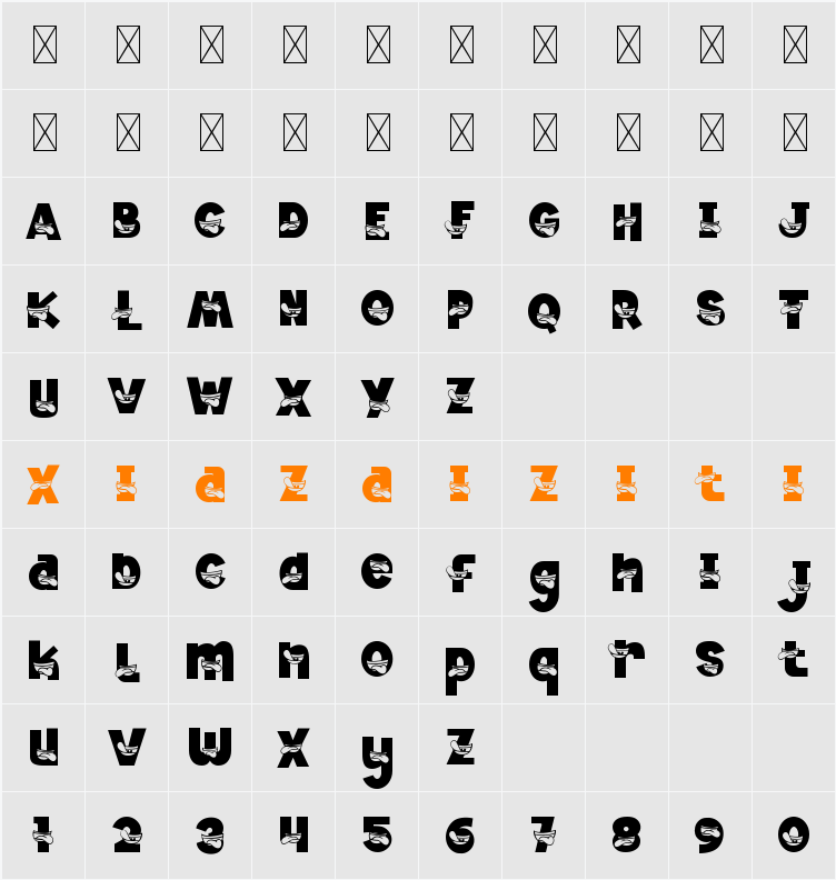 Jester Jumble Laugh 字符映射表