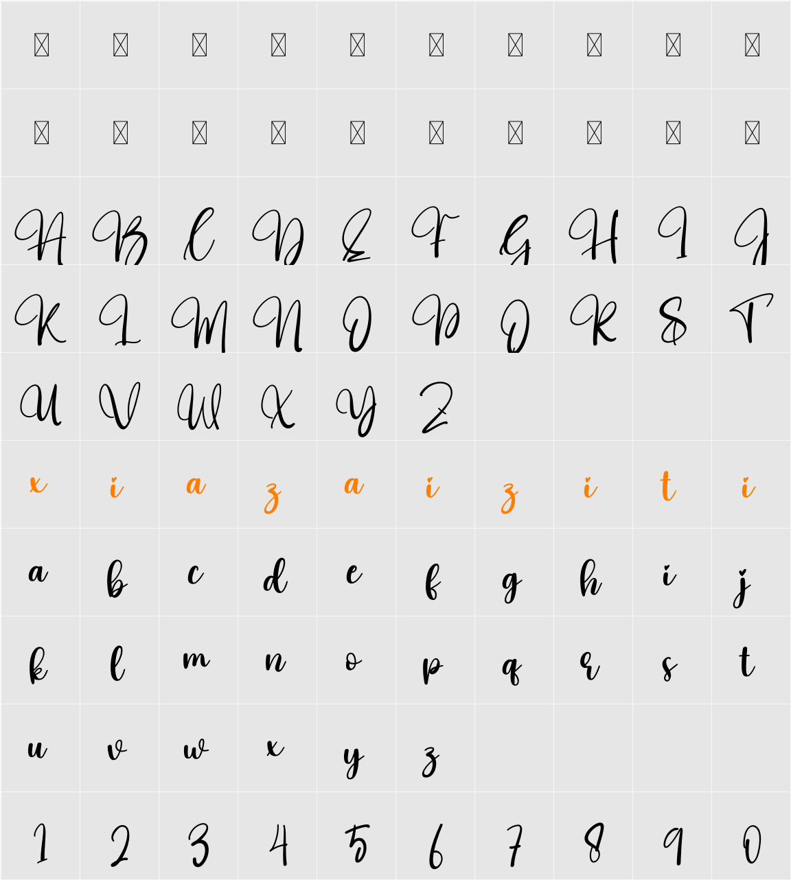 Grinch 字符映射表