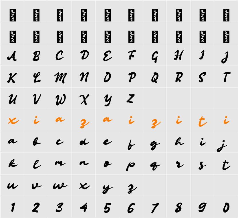 K Kamulyan 字符映射表