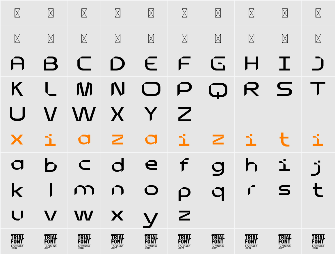 LIMITED CANVAS DEMO 字符映射表
