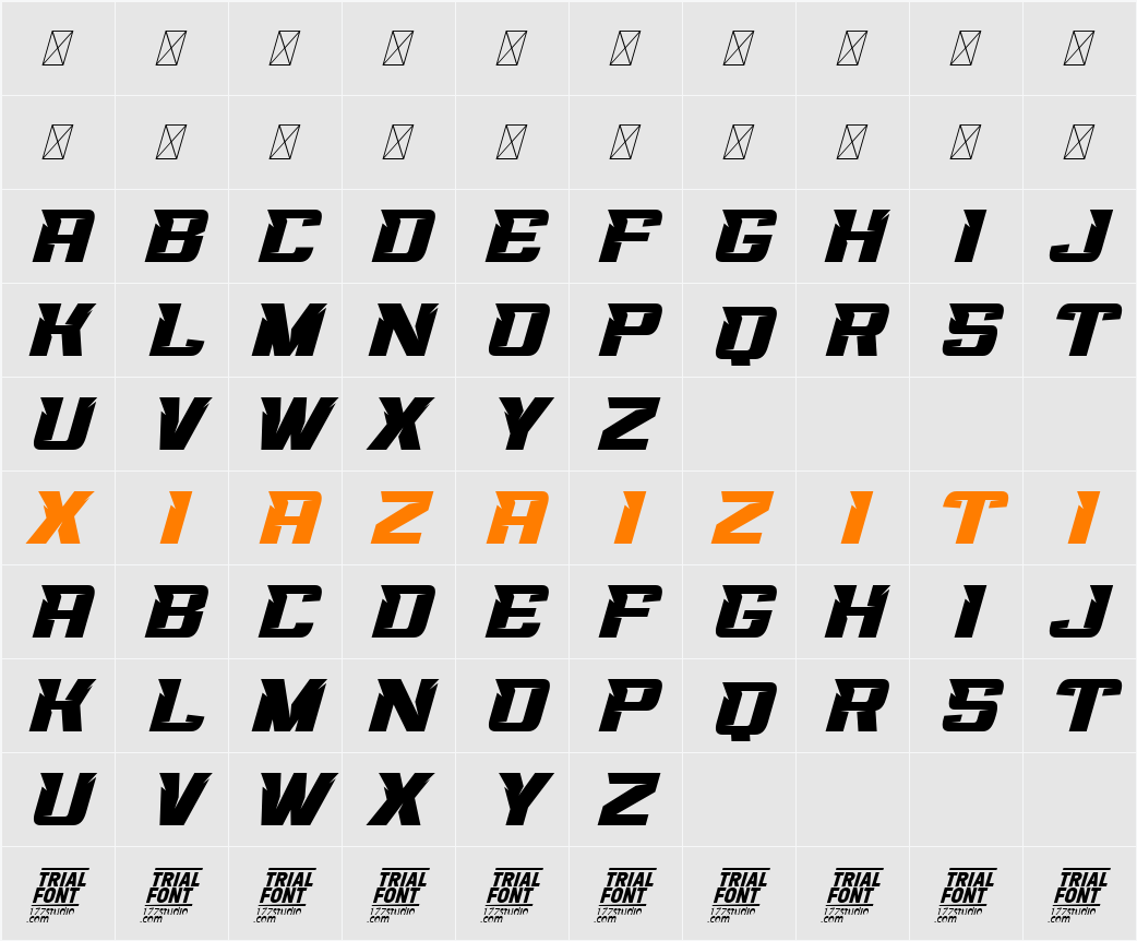 Heroes Racing Demo 字符映射表