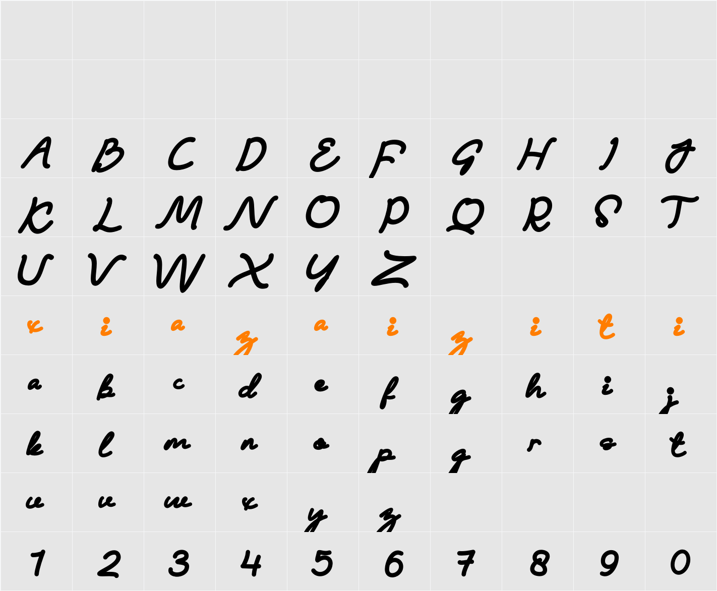 Leisya Girl 字符映射表