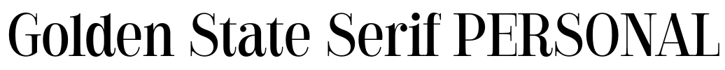 Golden State Serif PERSONAL